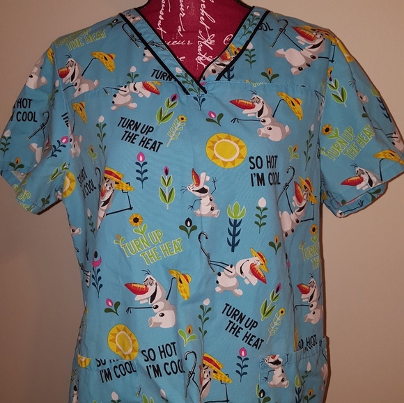Disney Tops Olaf From Frozen Scrub Top Poshmark